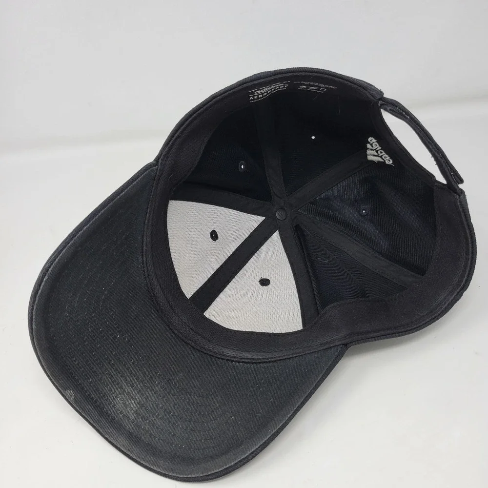 Adidas Aeroready Black Adjustable Baseball Hat Embroidered‎ Logo RN 90288